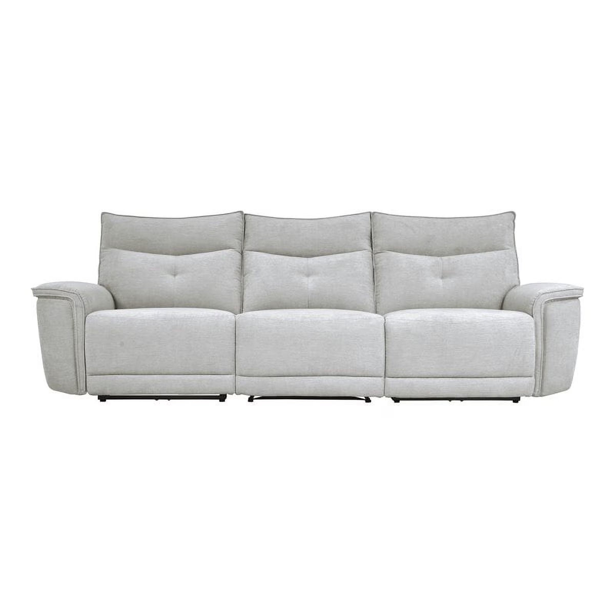 3-Piece Wood & Fabric Sofa in Mist Gray B604