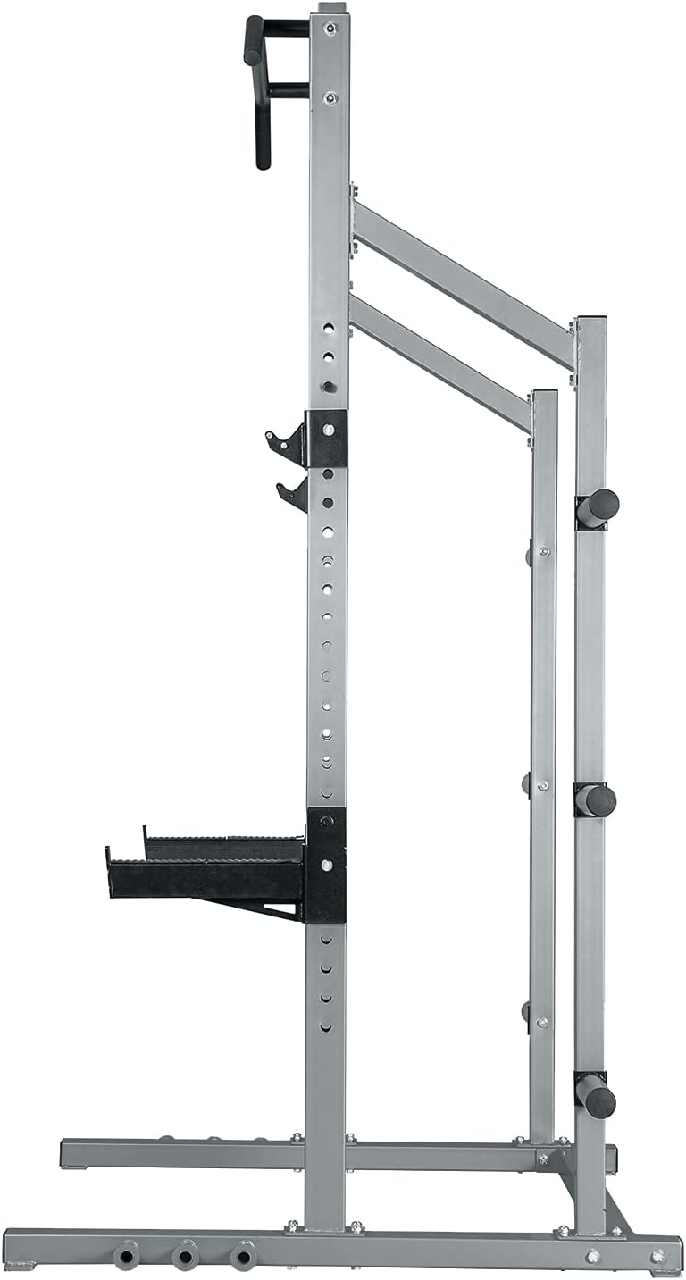 Power Rack Squat Stand Weight Rack with Pull Up Attachment T4464