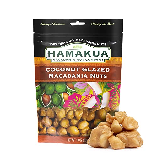 Sweet Glazed Coconut Dry Roasted Half and Whole Macadamia Nuts W1499
