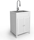 24-Inch Stainless Steel Laundry Sink with Cabinet G580