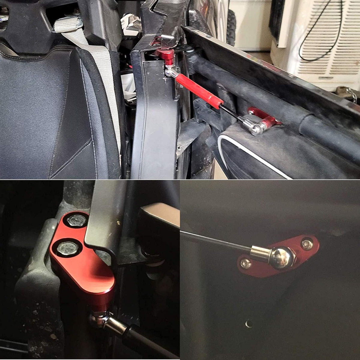Door Opener Kits Door Shocks Struts Compatible with 2017-2022 Can Am Maverick X3 and X3 Max Front and Rear Doors (Red) Pack of 2 I3253