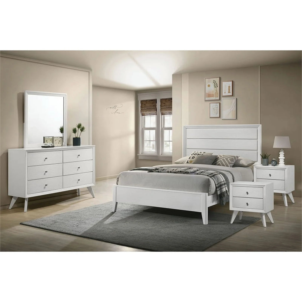 5pc Wood White Bedroom Set Cal King T36175