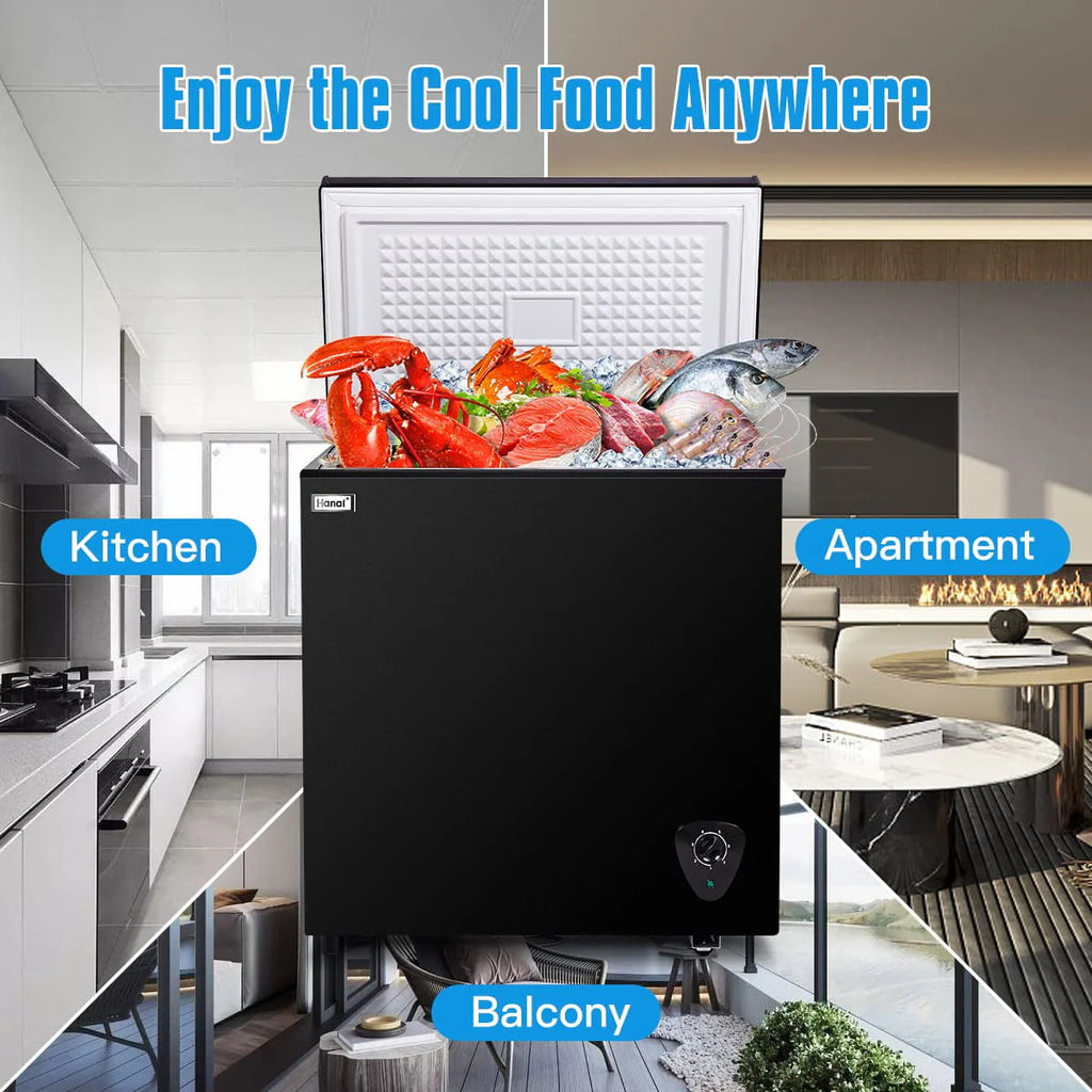 3.5 Cu ft Black Chest Freezer D5317