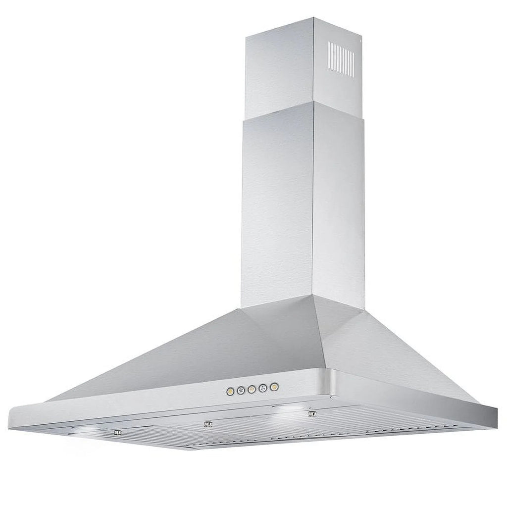 36 Inch Wall Mount Range Hood with Push Control, Stainless Steel K7230