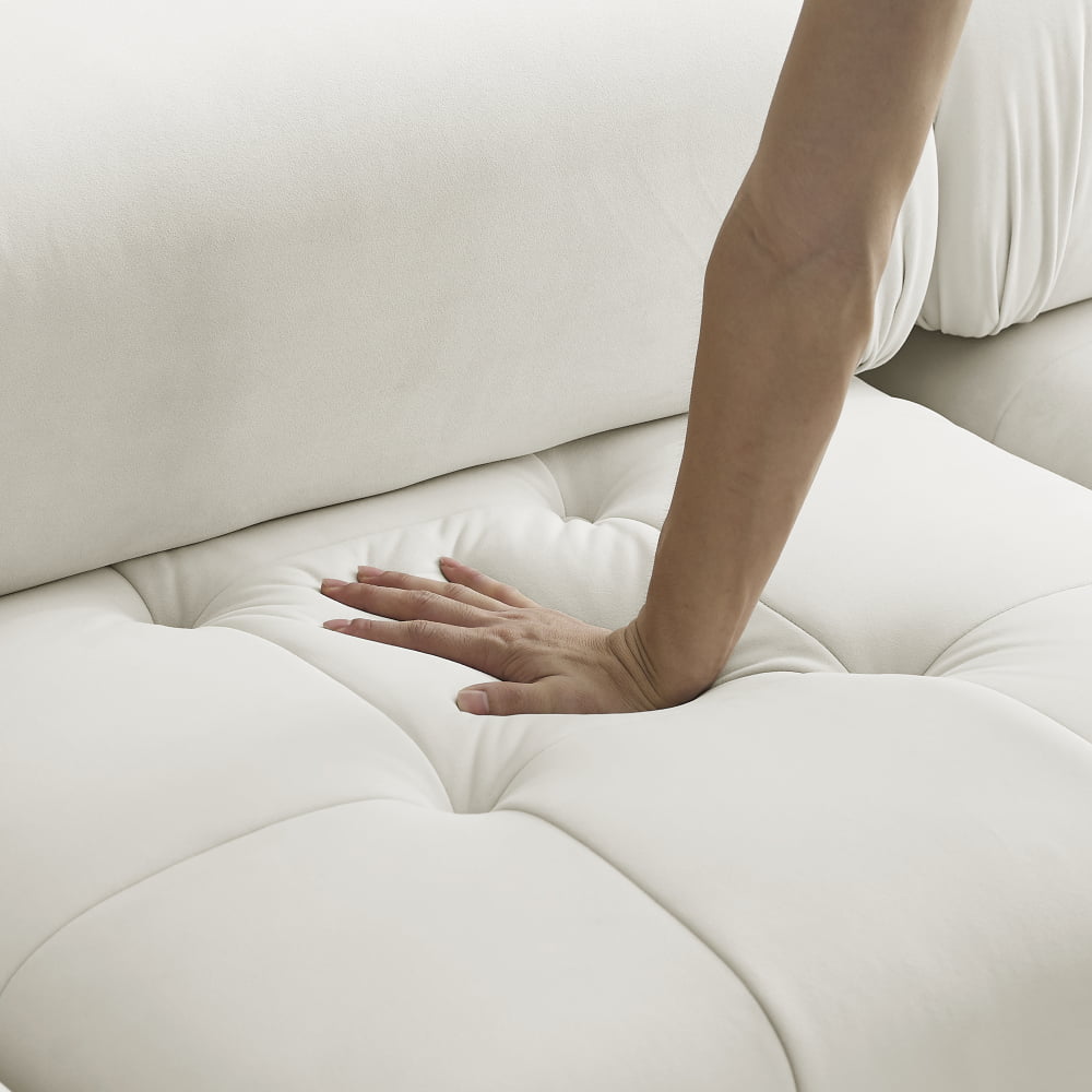 L Shaped Modular Sectional Sofa with Reversible Ottoman P284