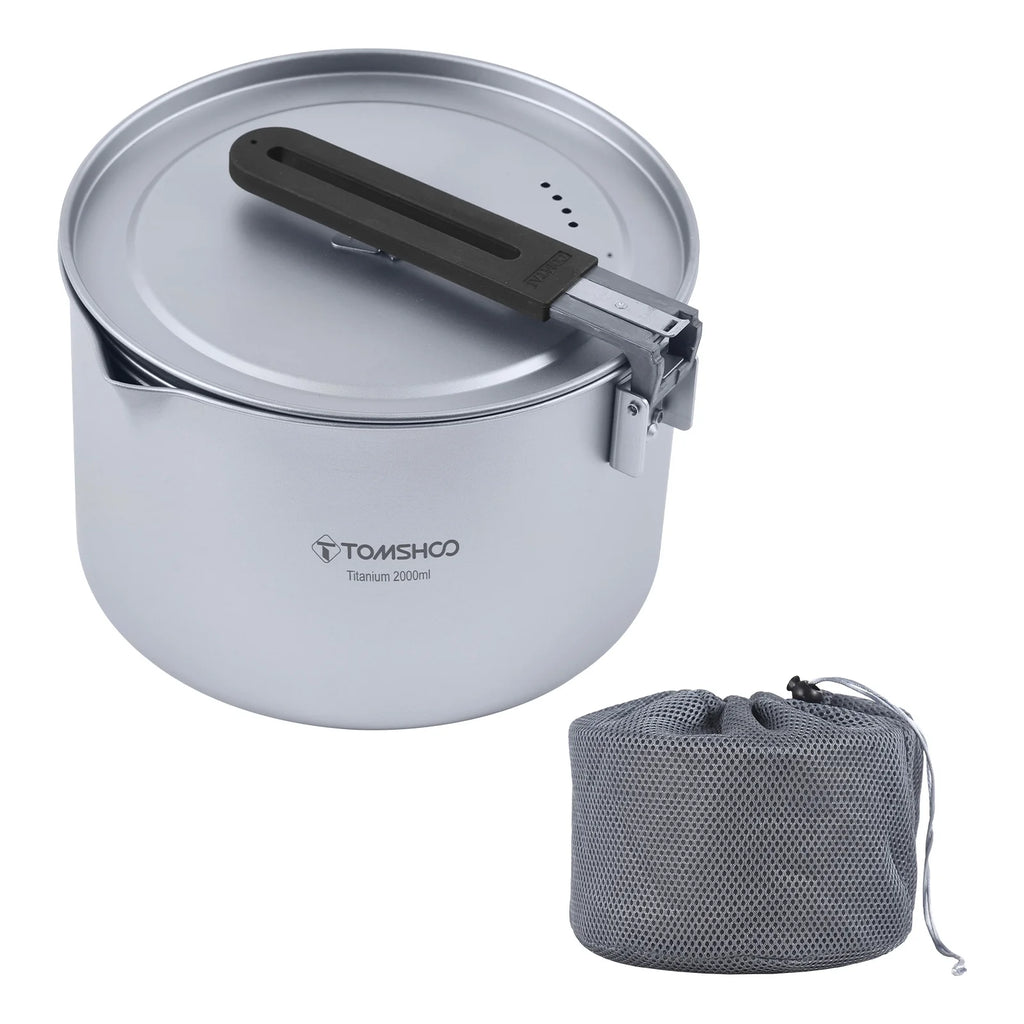 Camping Soup Pot with Lid, 2L Portable Cooking Stock Pot A737