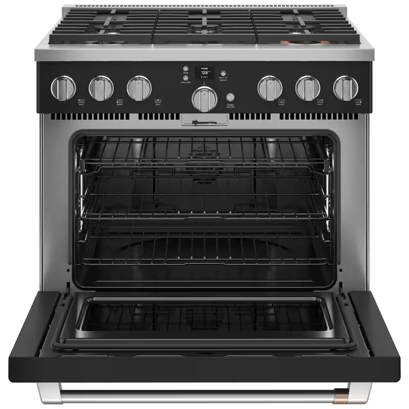 36 in. 6 Burner Dual Fuel Range with Convection in Matte Black I51771