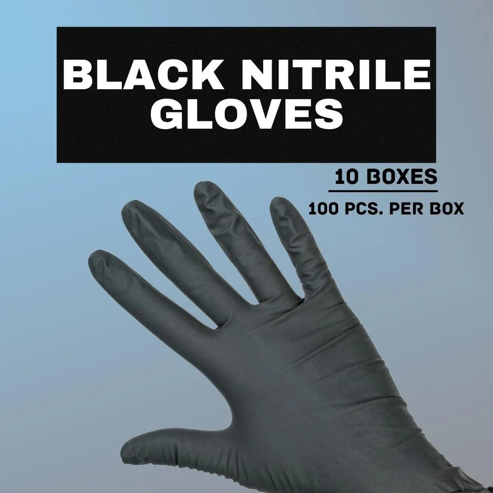 Black Nitrile Exam Gloves Medium 1000 Count U508002