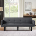 Blue Faux Suede Futon Sofa Bed F400150