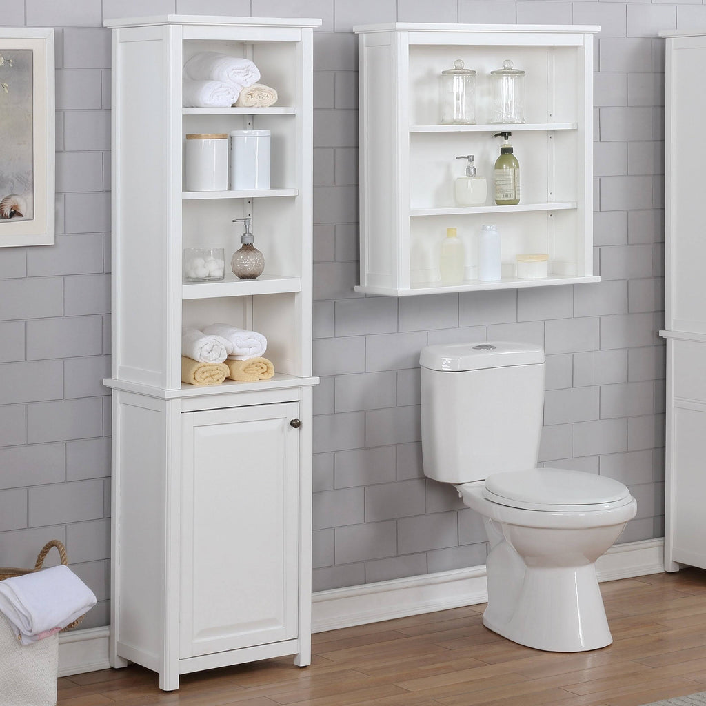Bathroom Storage Tower with Shelves and Cabinet E39351