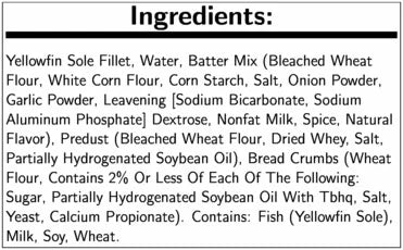 Breaded Flounder Fillet, 4 to 5 Ounce - 18 per case B6782