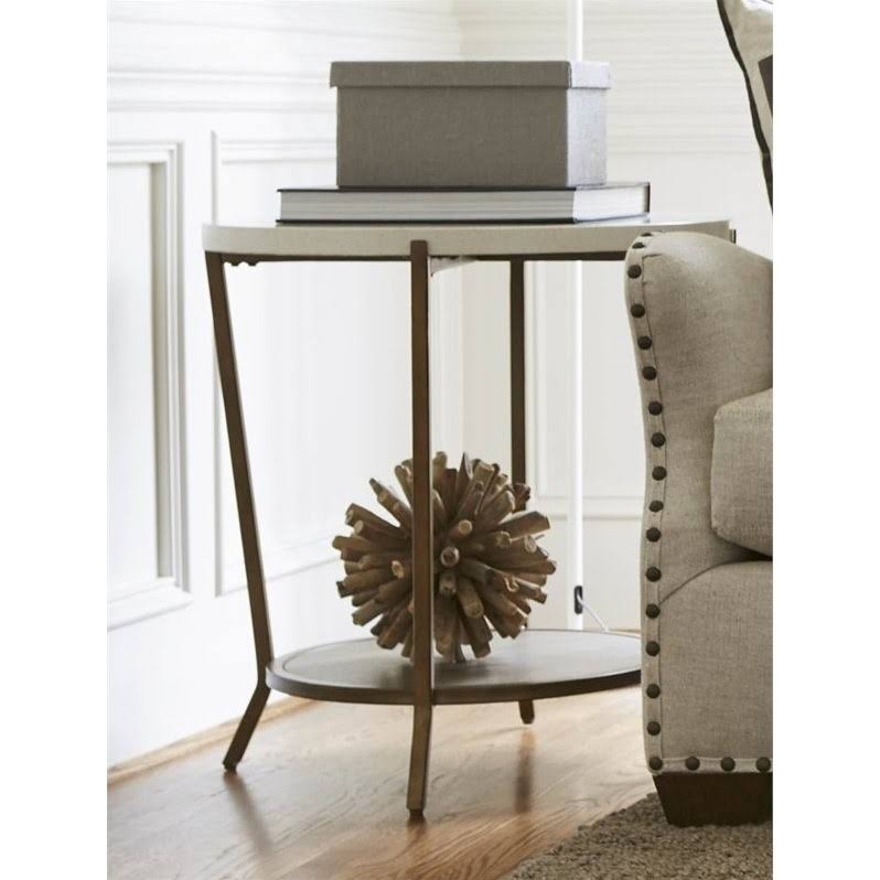 Brown Round End Table S75002