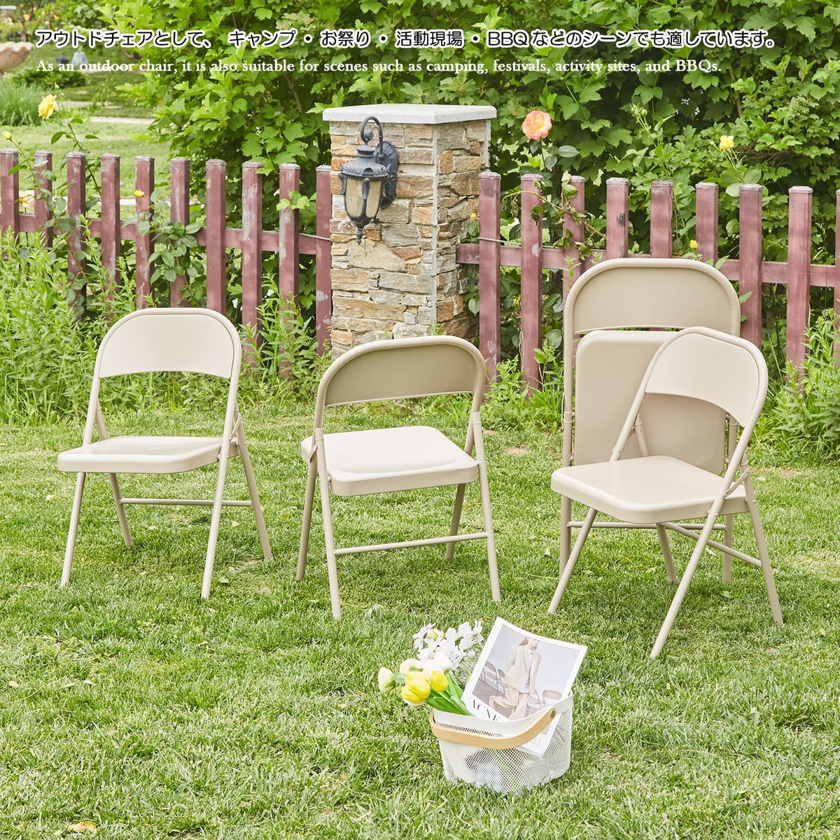 Light Gray 2-Pack Vinyl-Padded Folding Chair S543823