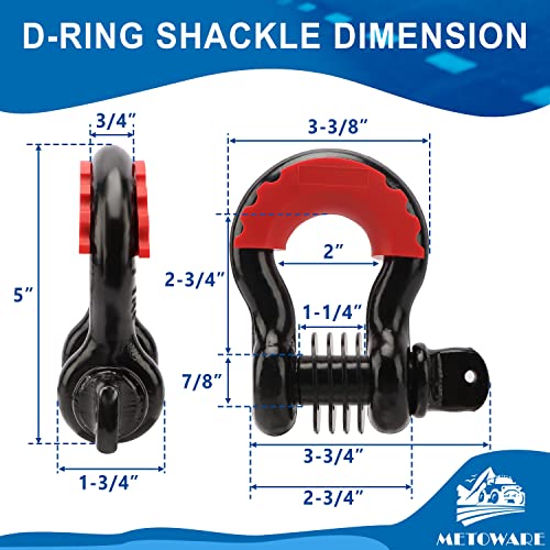 10 Ton Winch Snatch Block Pulley, Tree Saver Strap and D Ring Shackles Y57915