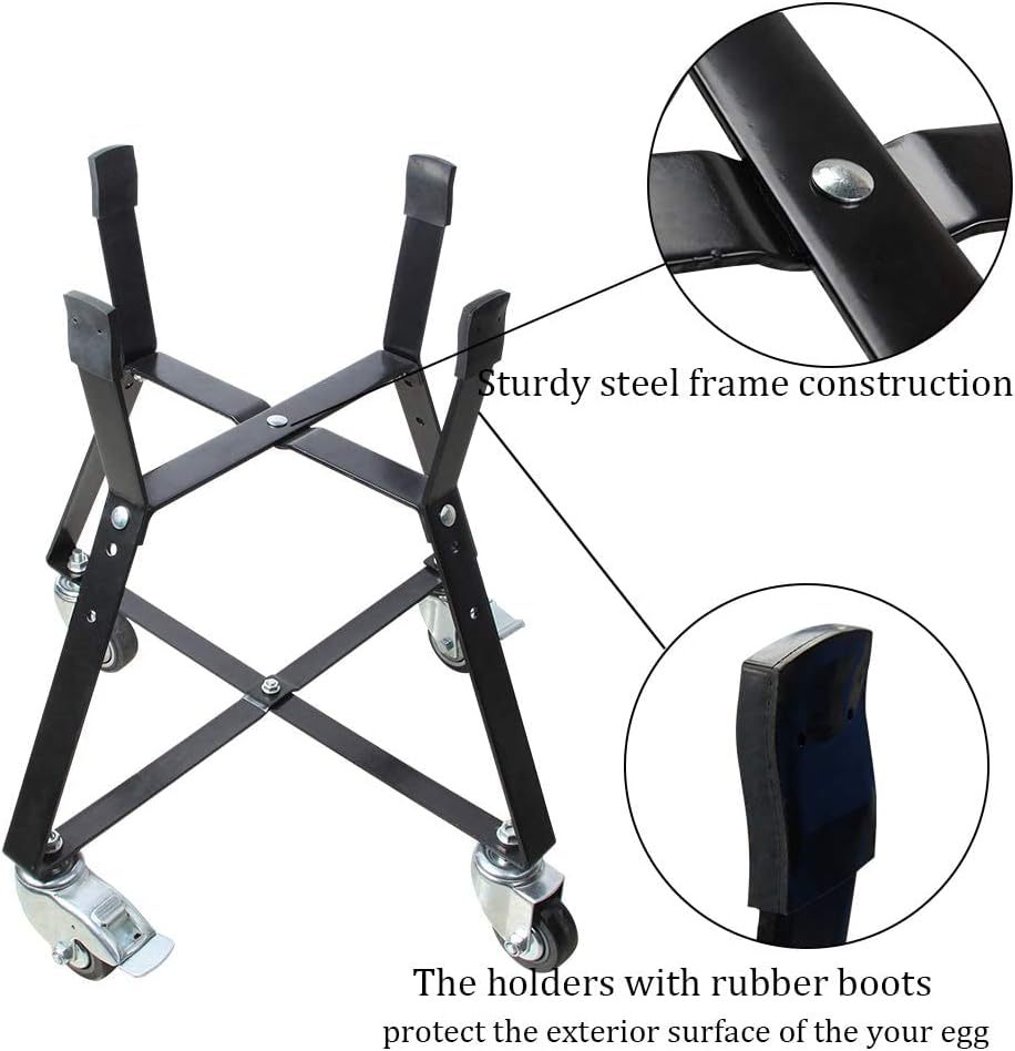 Rolling Cart with Heavy Duty Locking Caster Wheels Powder Coated Steel A475