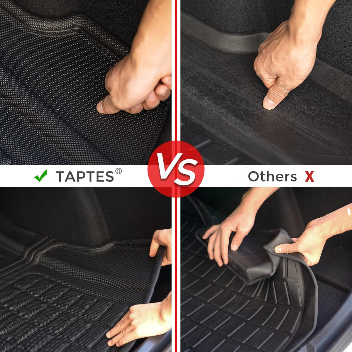 All Weather Anti-Slip Waterproof TPE Floor Mats Trunk Mat Q2225