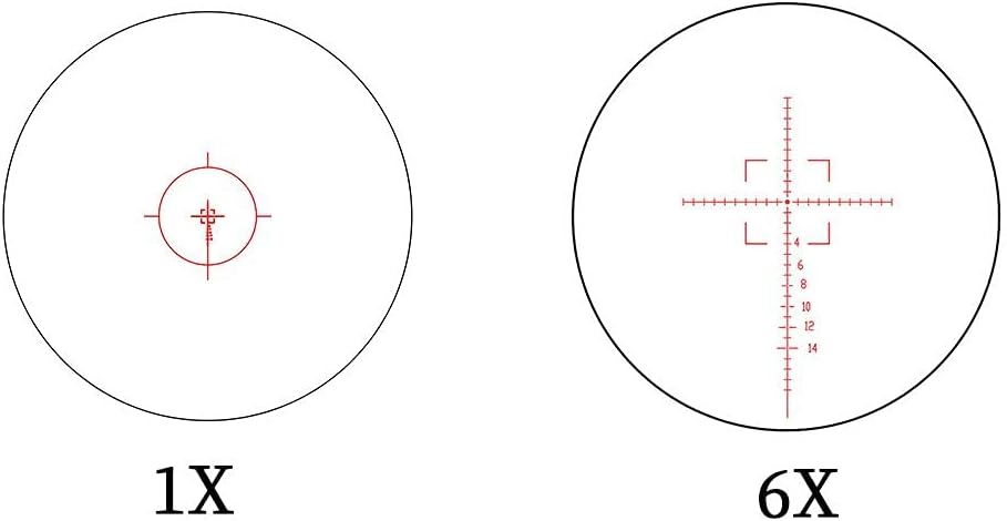 1-6X24 FFP Scope with Red/Green Illuminated Reticle and Scope Mount F3520
