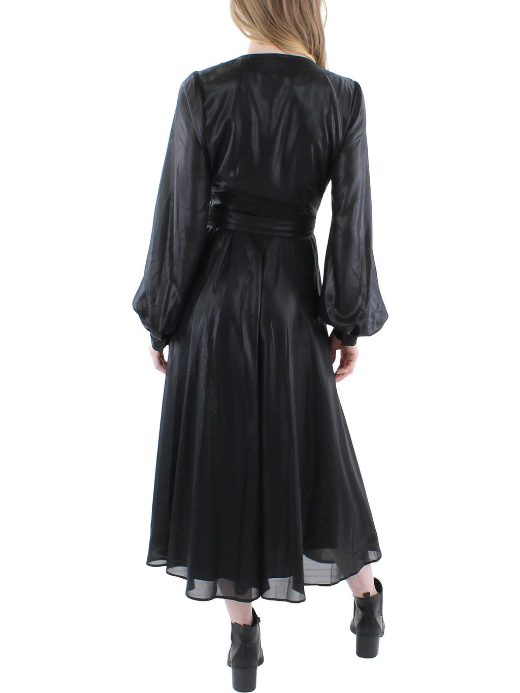 Shimmer Long Wrap Dress L398
