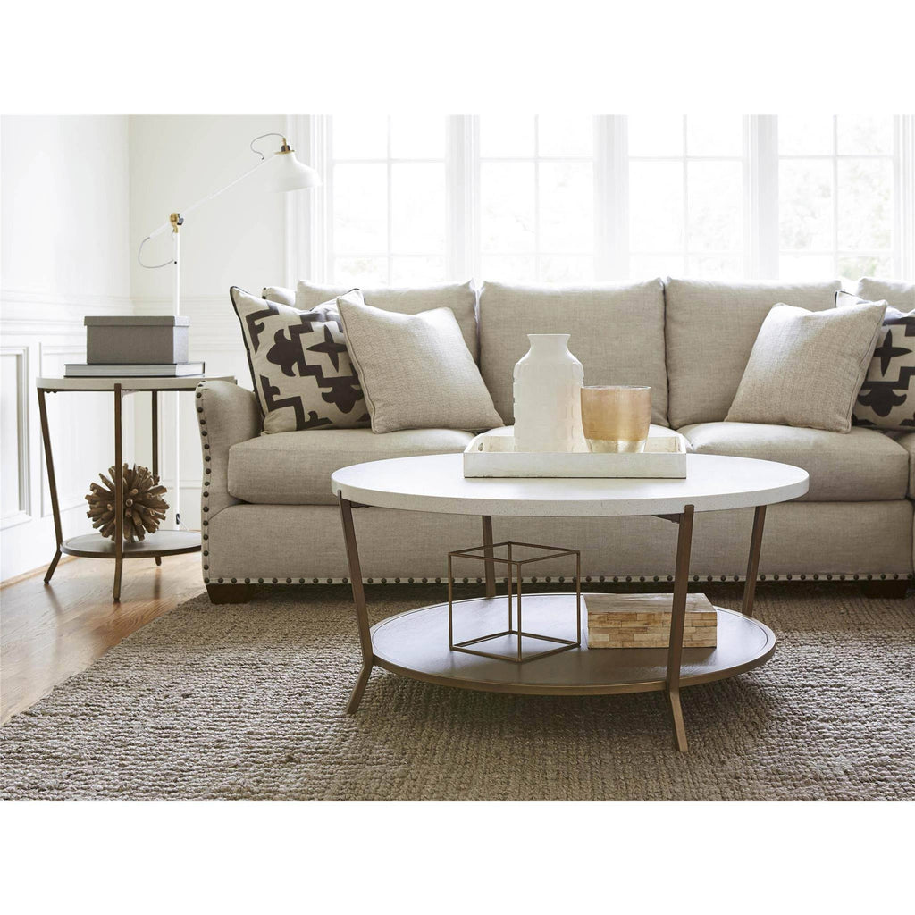 Brown Round End Table S75002