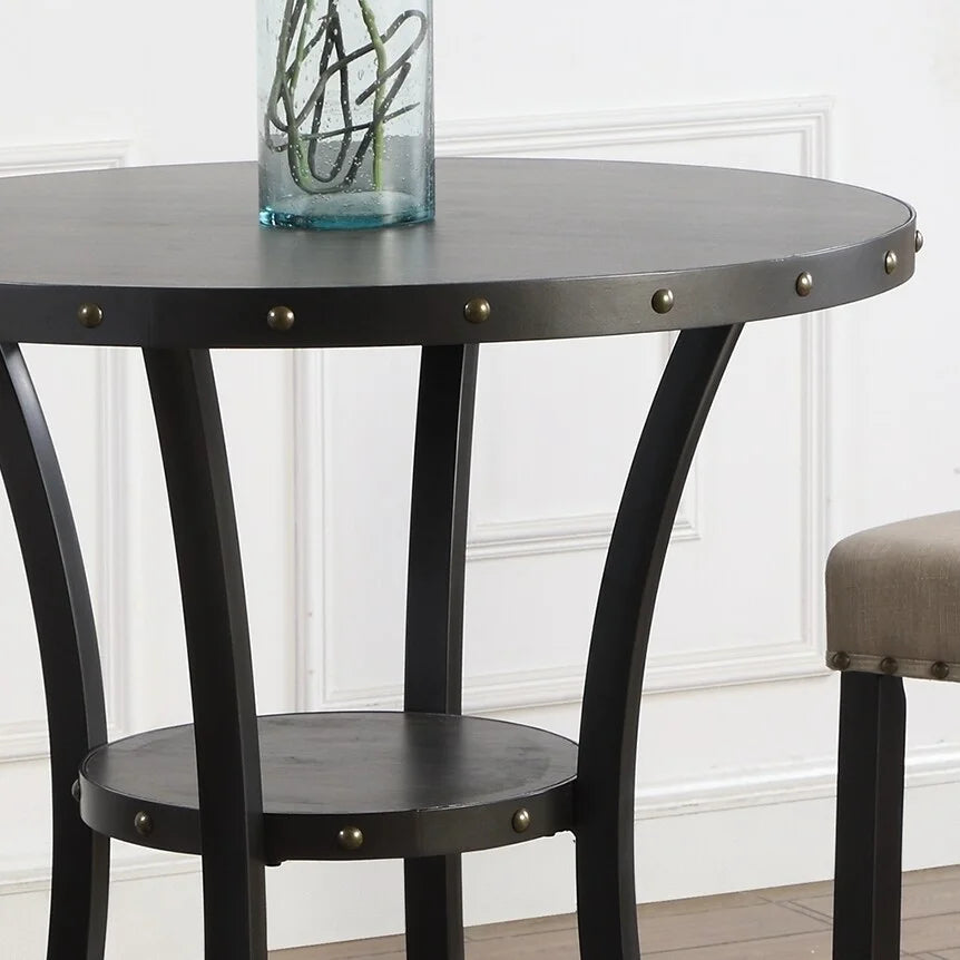 Round 36" Espresso Finish Bar Table S265