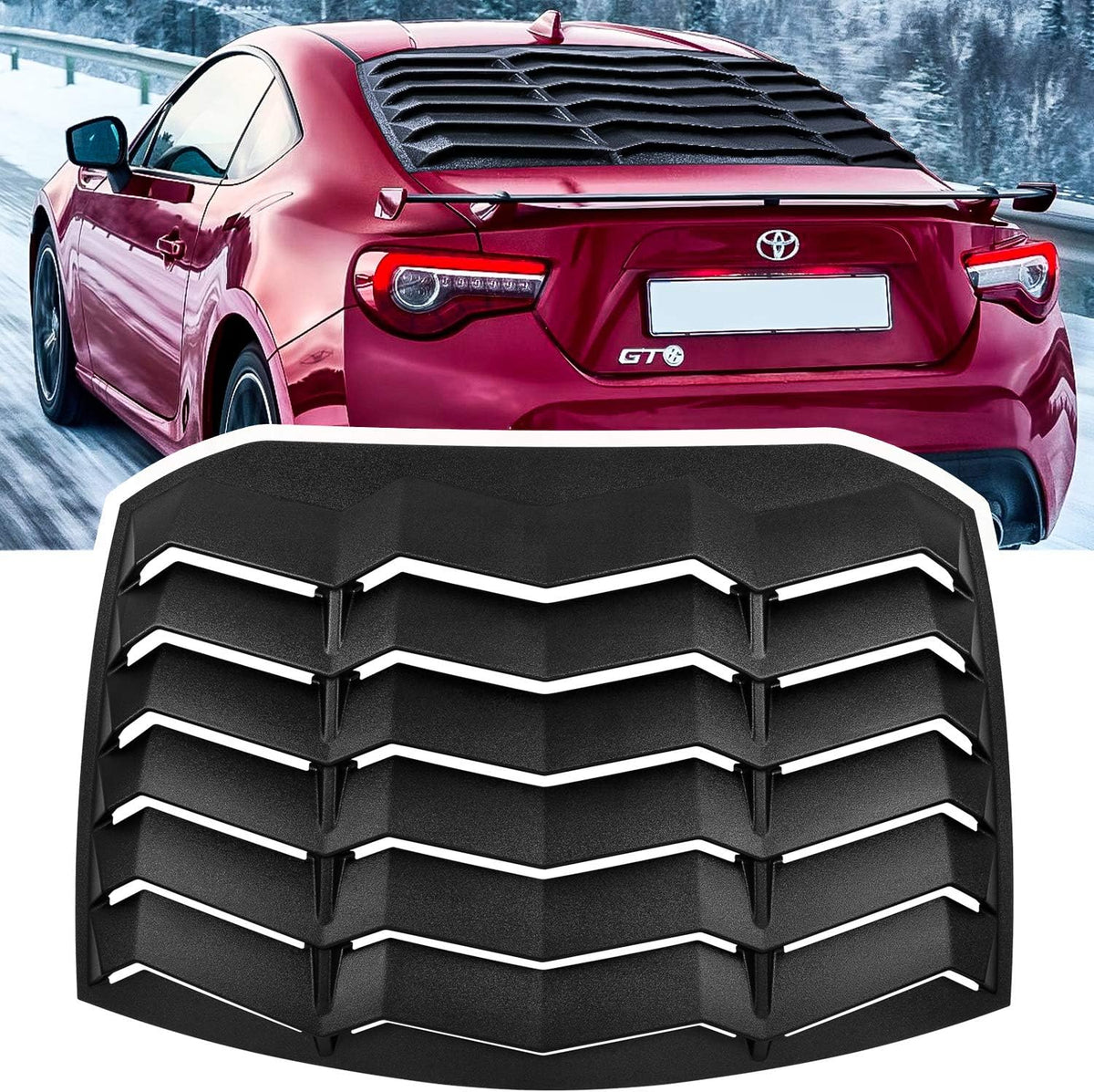Rear Window Louver ABS Matte Black Y998843