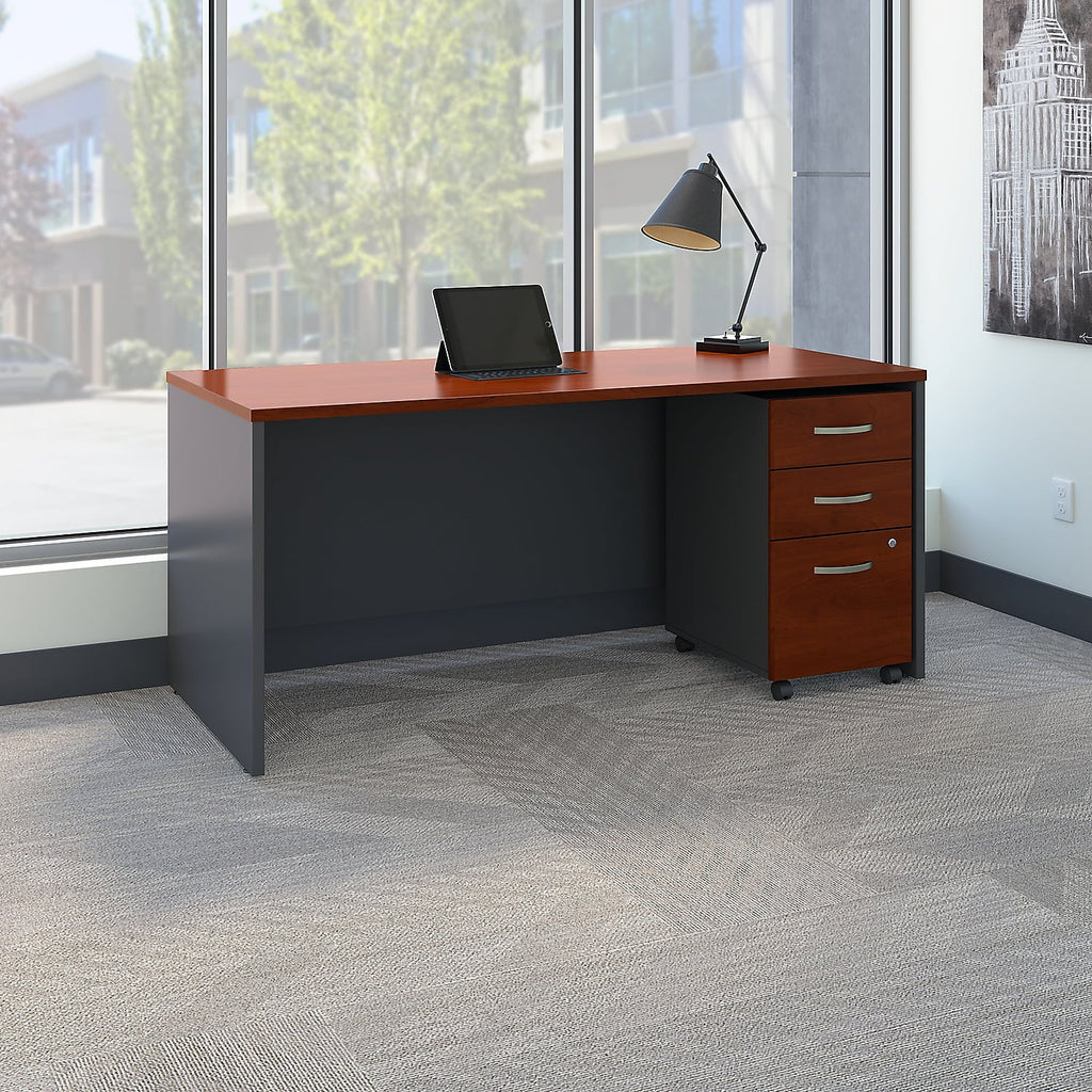 66W x 30D Office Desk with Drawers B9808