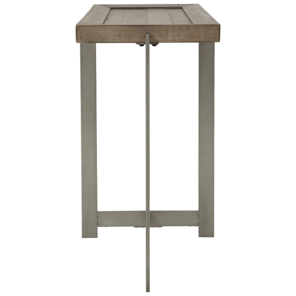Gray Wooden Sofa Table with Metal Legs Z425610