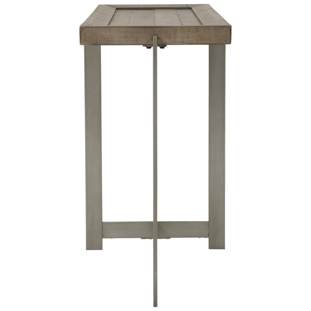Gray Wooden Sofa Table with Metal Legs Z425610