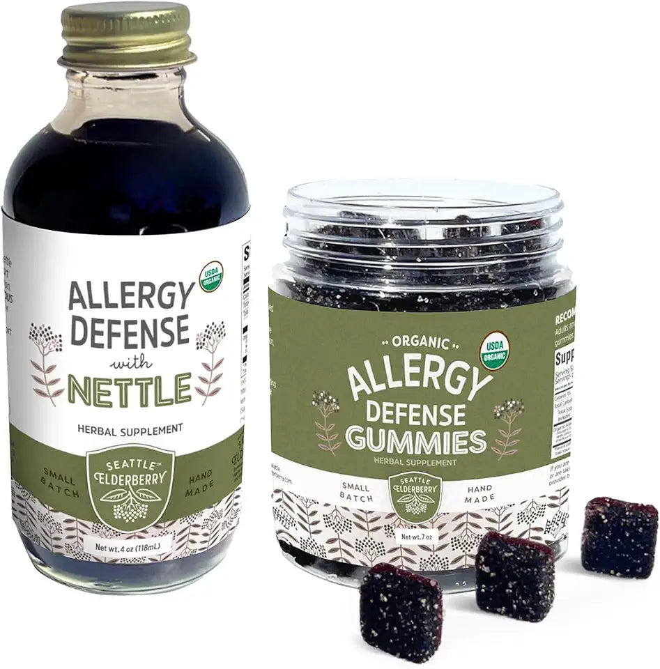 4oz Allergy Defense with Nettle & 7oz Allergy Defense Gummies V5258