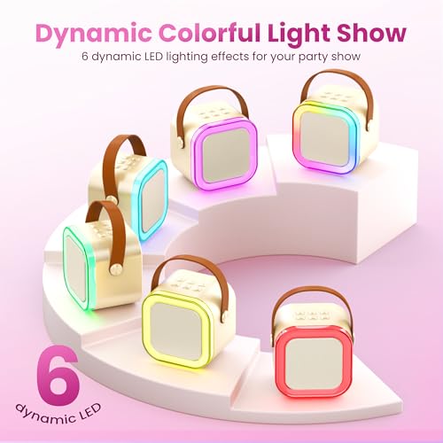 Portable Bluetooth Speaker with 2 Wireless Karaoke Microphones N1657