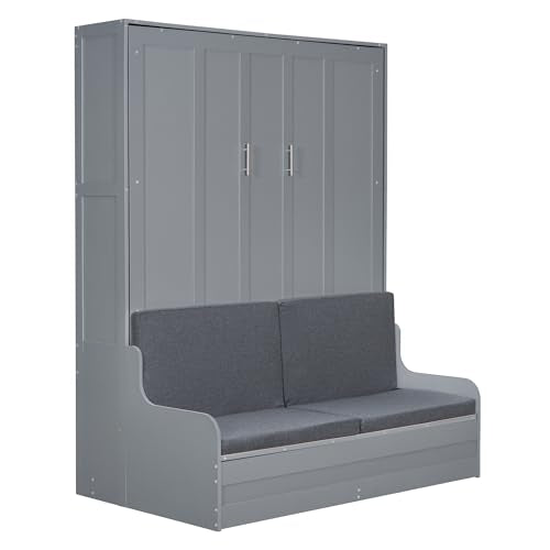 Queen Size Wooden Murphy Bed with Cushion R923