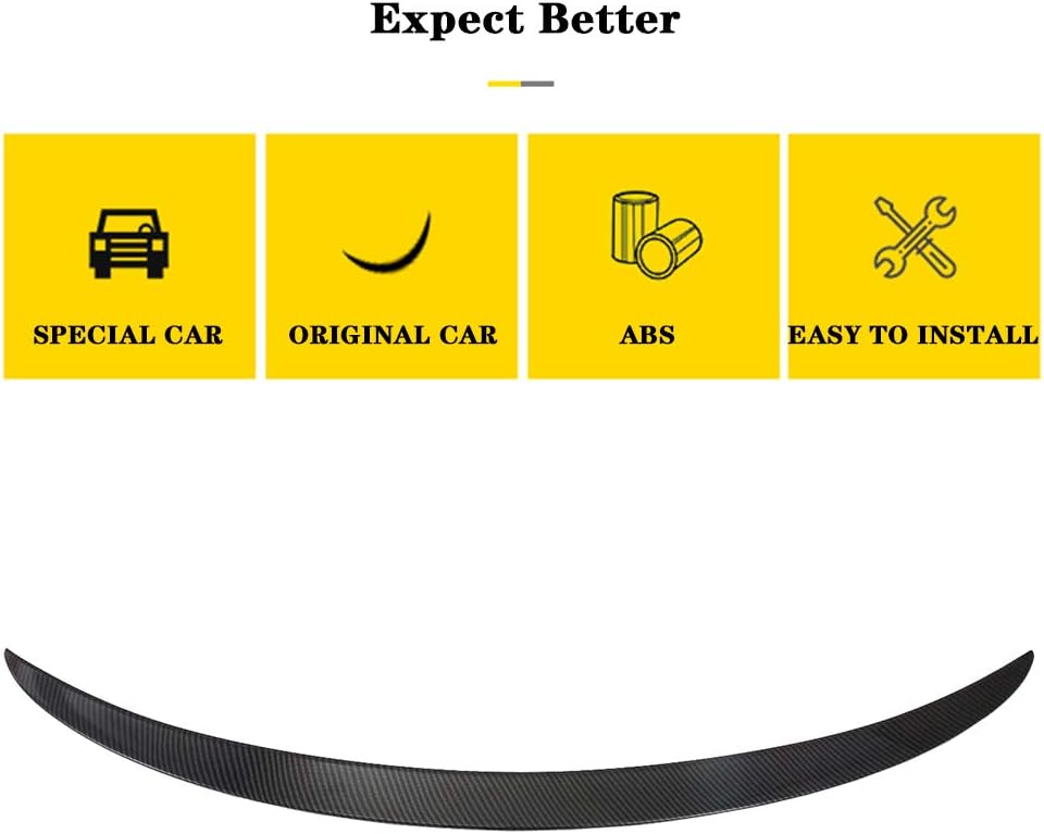 ABS Plastic Imitation Carbon Fiber Rear Trunk Spoiler A154
