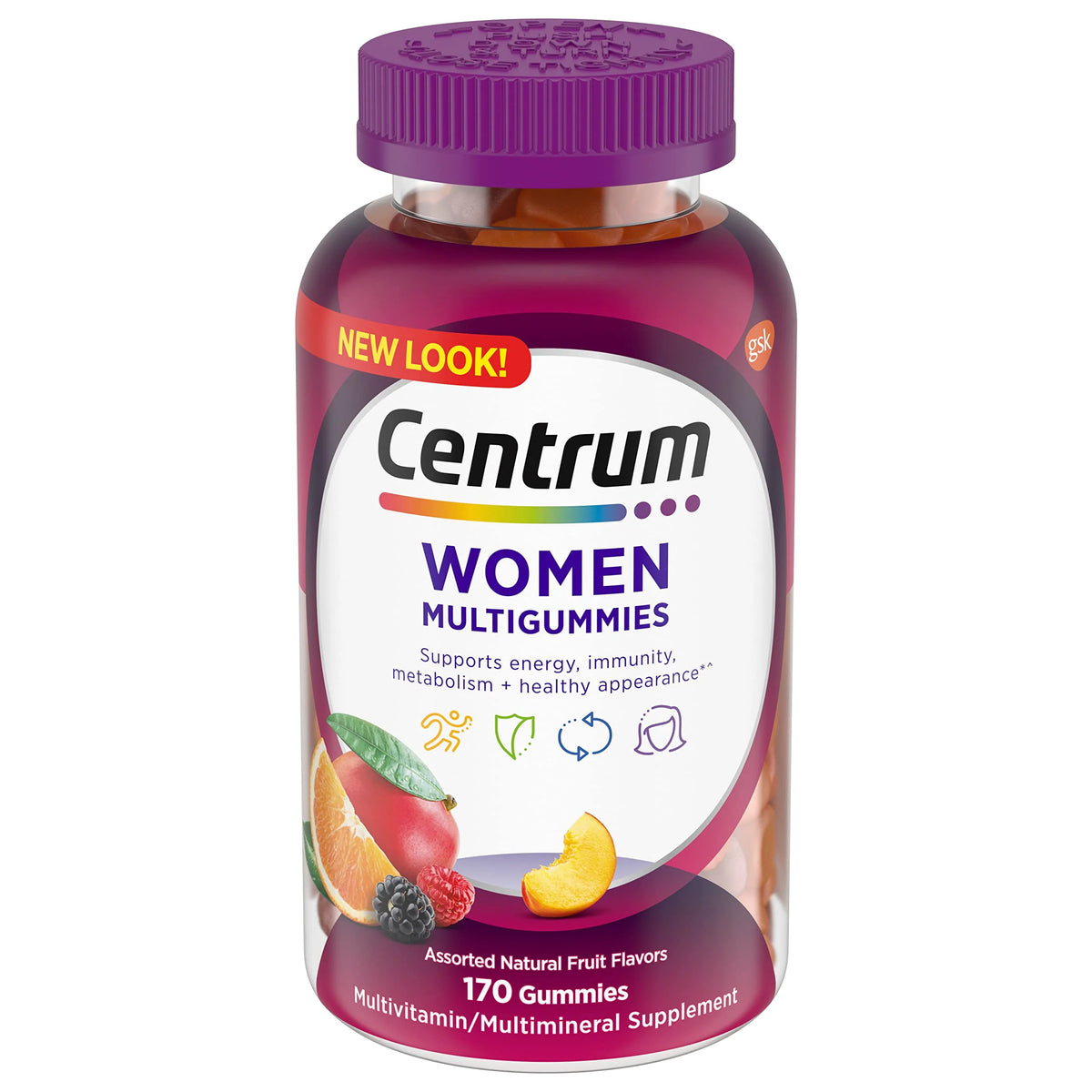 Assorted Fruit Flavor Multivitamin Gummies 170 Count G5545