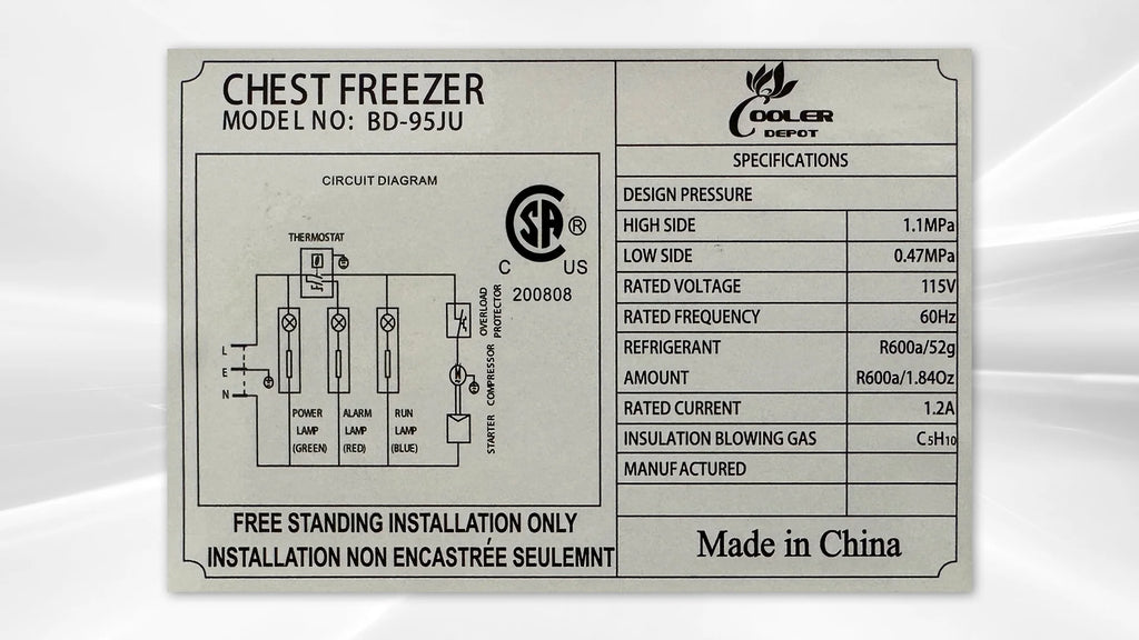 3.5 Cu. ft. Chest Freezer V438855