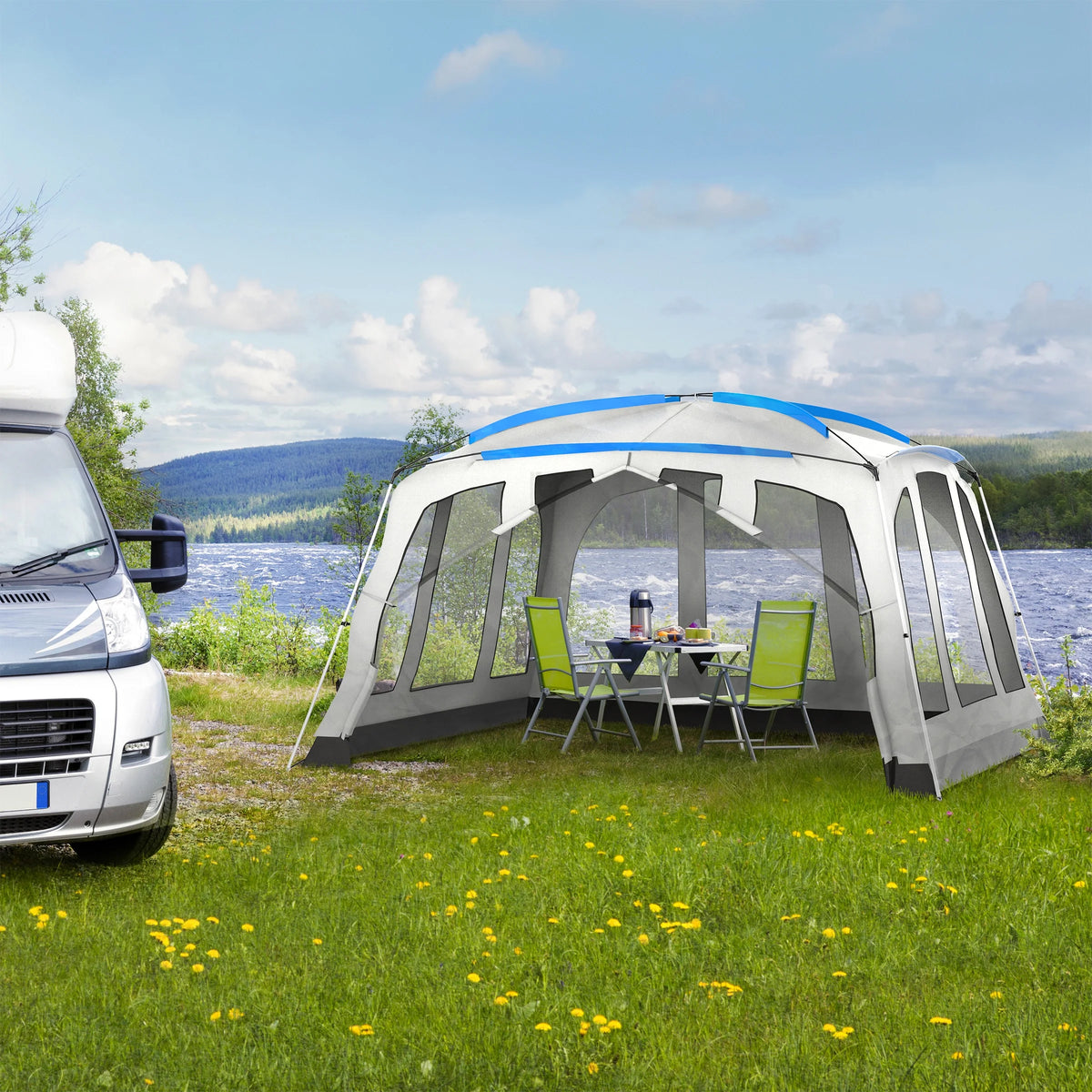Screened-In Pop-Up Canopy Tent with Mosquito and UV Protection F923