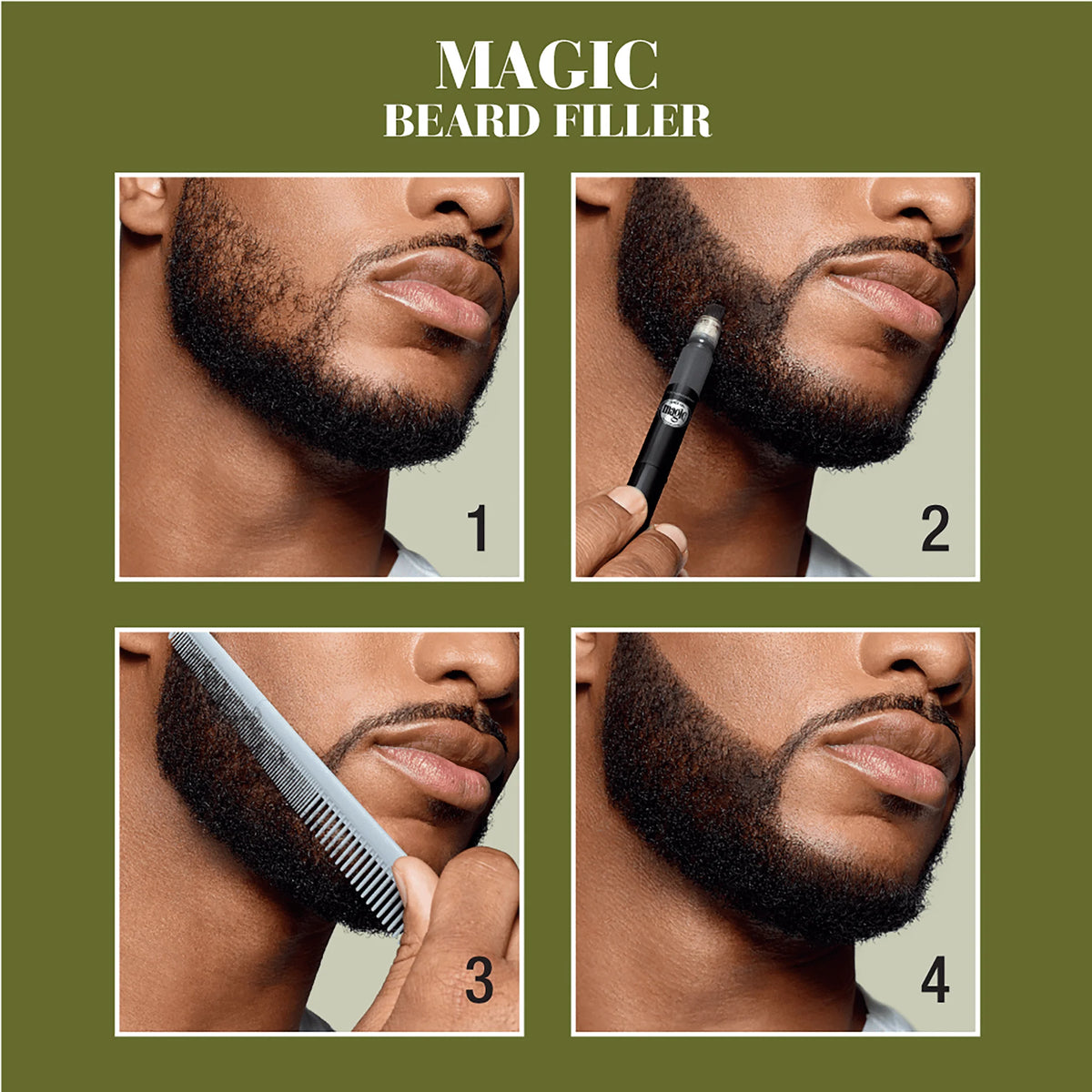 Natural Black Beard Filler X25610