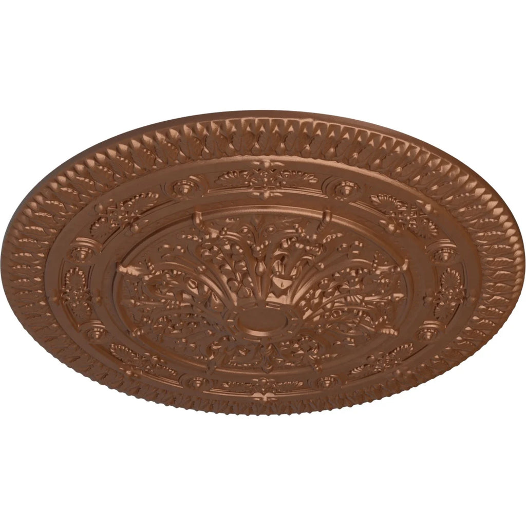 Naple Ceiling Medallion, Hand-Painted Polished Copper R748