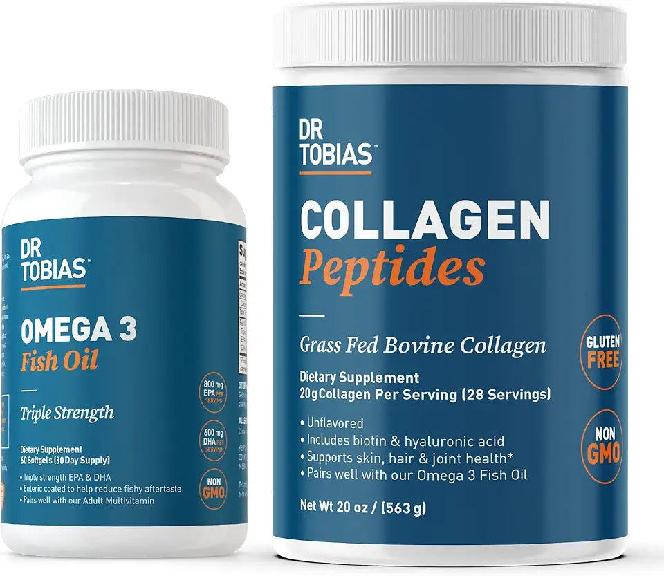 Omega 3 Fish Oil & Collagen Peptide Supplements E47360