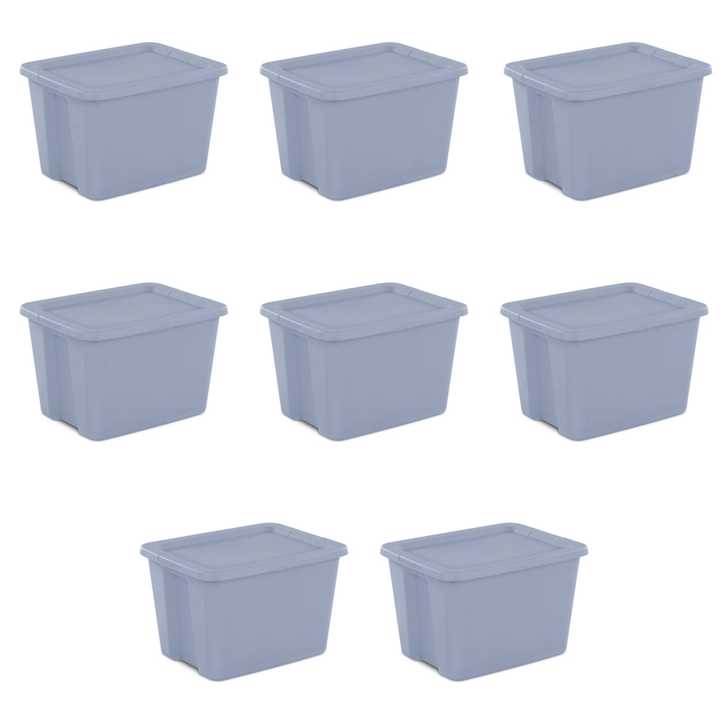 18 Gallon Plastic Tote Box, Set of 8 D9914