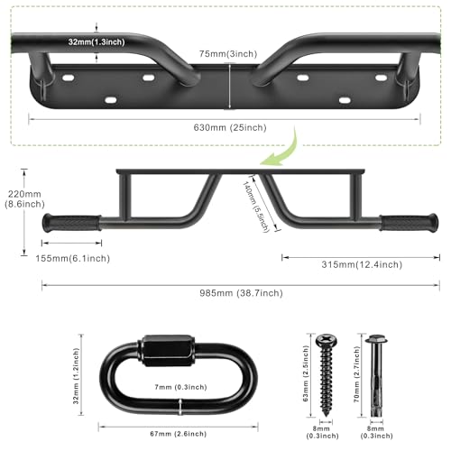 Heavy Duty Wall Mounted Pull Up Bar H1753