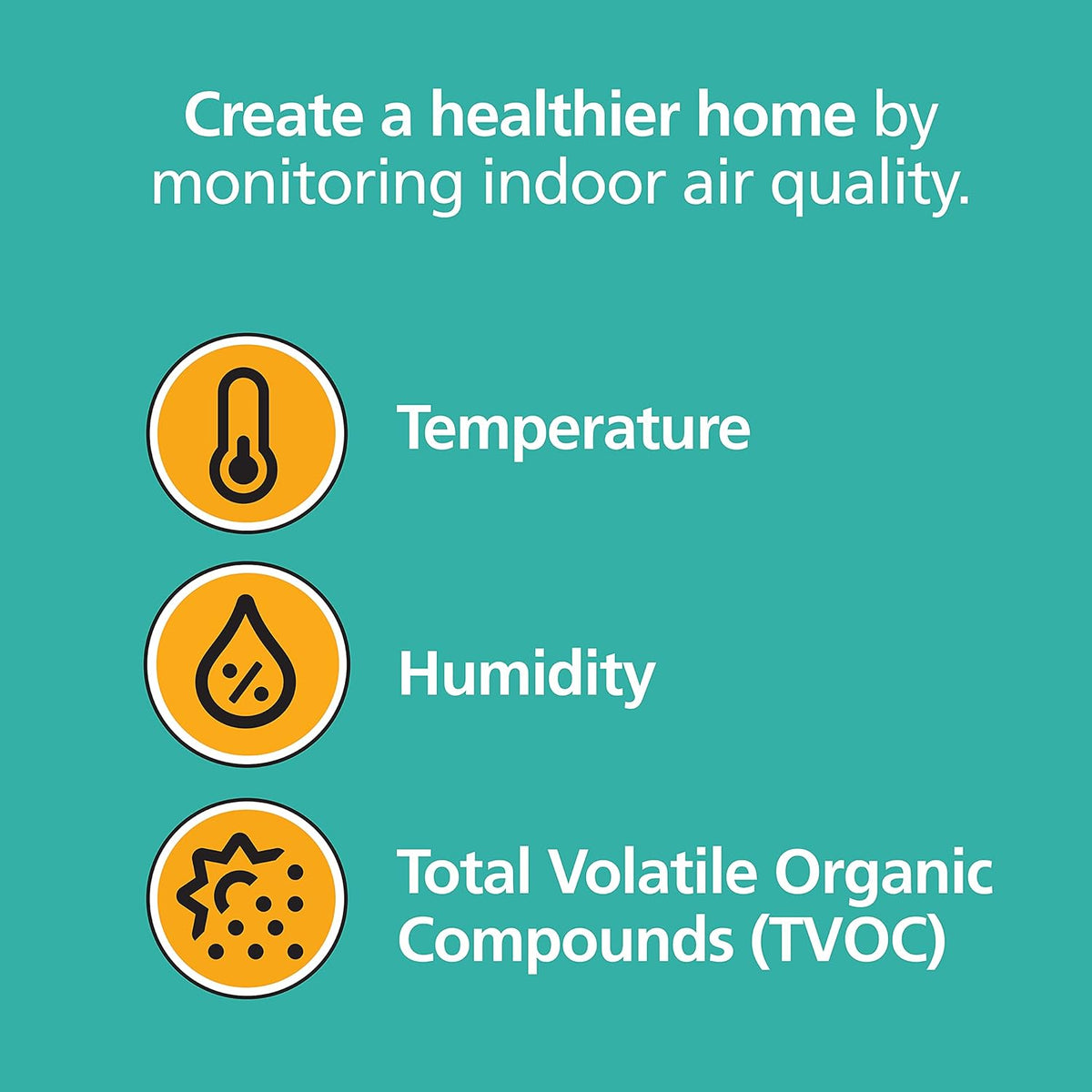 Smart Smoke Detector Indoor Air Quality Monitor WiFi Hardwired with Battery Backup Voice App Alerts 2 Pack Q364