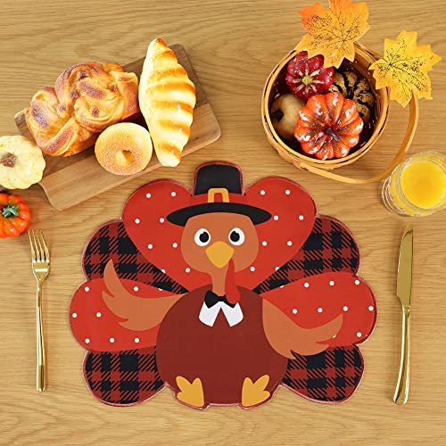Set of 4 Burlap Christmas Placemats A71595