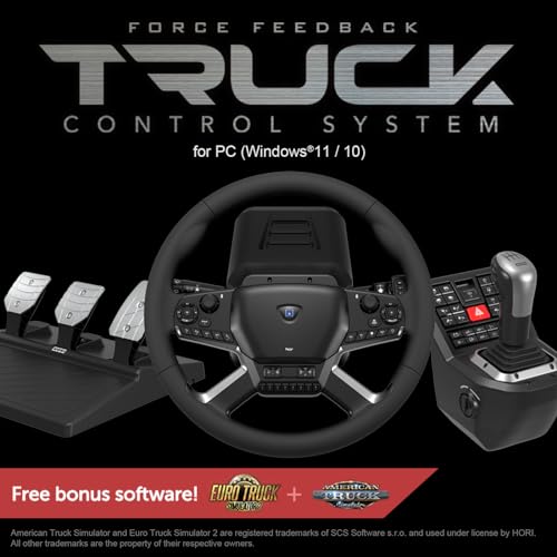 Truck Control System with Force Feedback Steering Wheel, Shifter Control Panel, & Pedals O21013