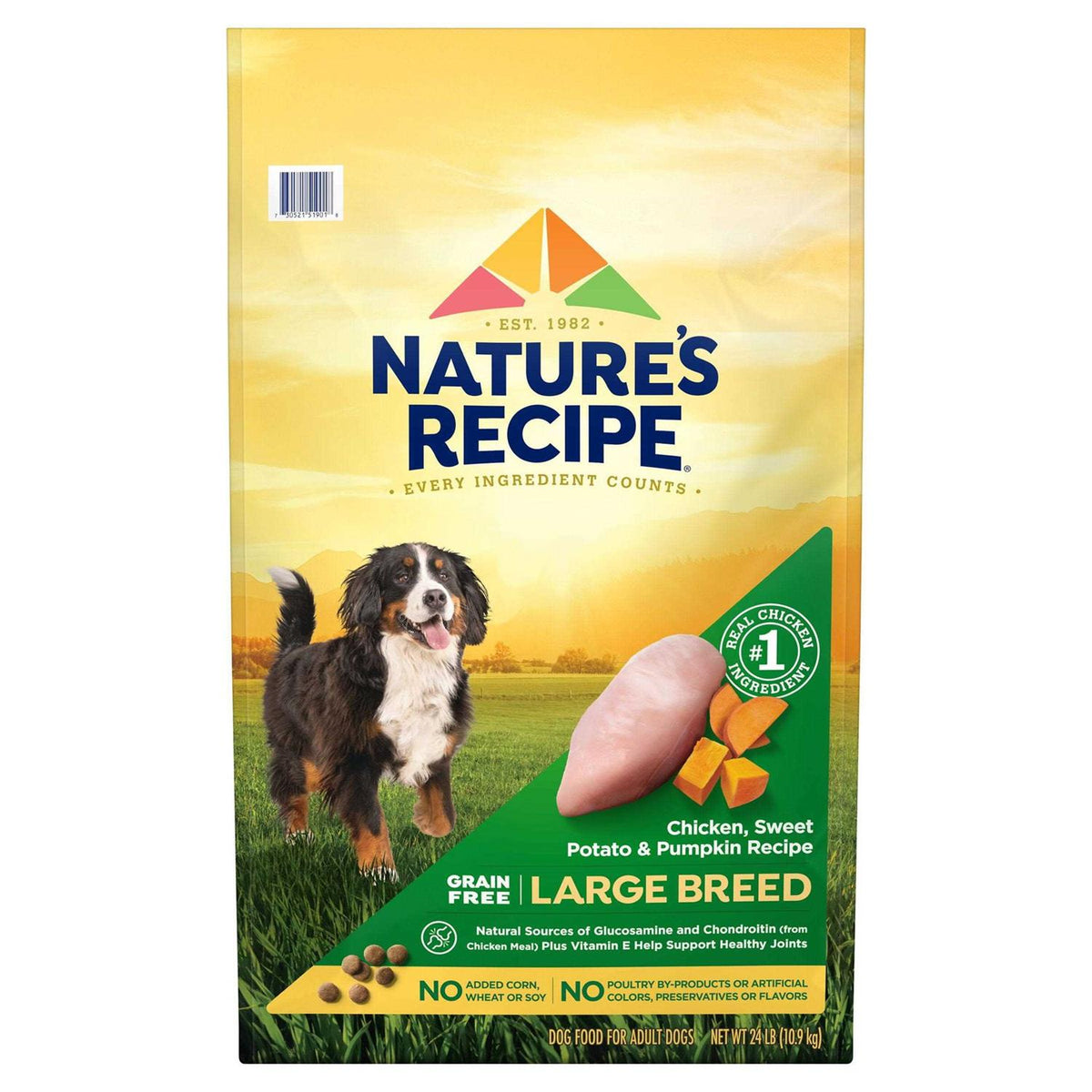 Large Breed Grain-Free Chicken Sweet Potato Pumpkin Dry Dog Food F2242