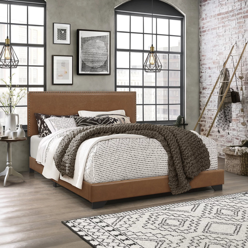 Charcoal Fabric Upholstered Queen Bed L55525