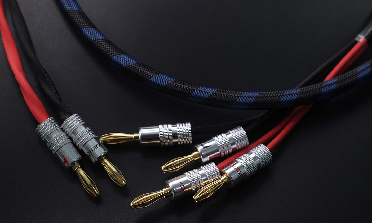 1pair Set Bi-Wire Speaker Cable (3M(9.84ft)) Pack of 2 O534700