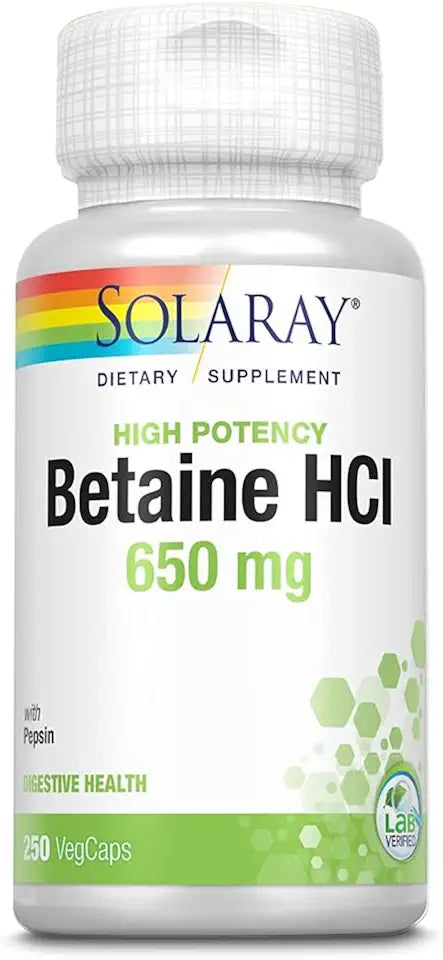 Betaine HCL with Pepsin Digestive Enzymes 250 VegCaps F270