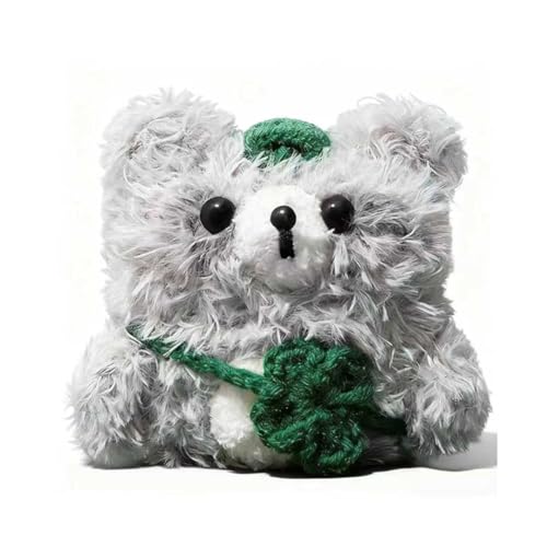 Cartoon Plush 3D Bear Pattern Earbuds Case U384215
