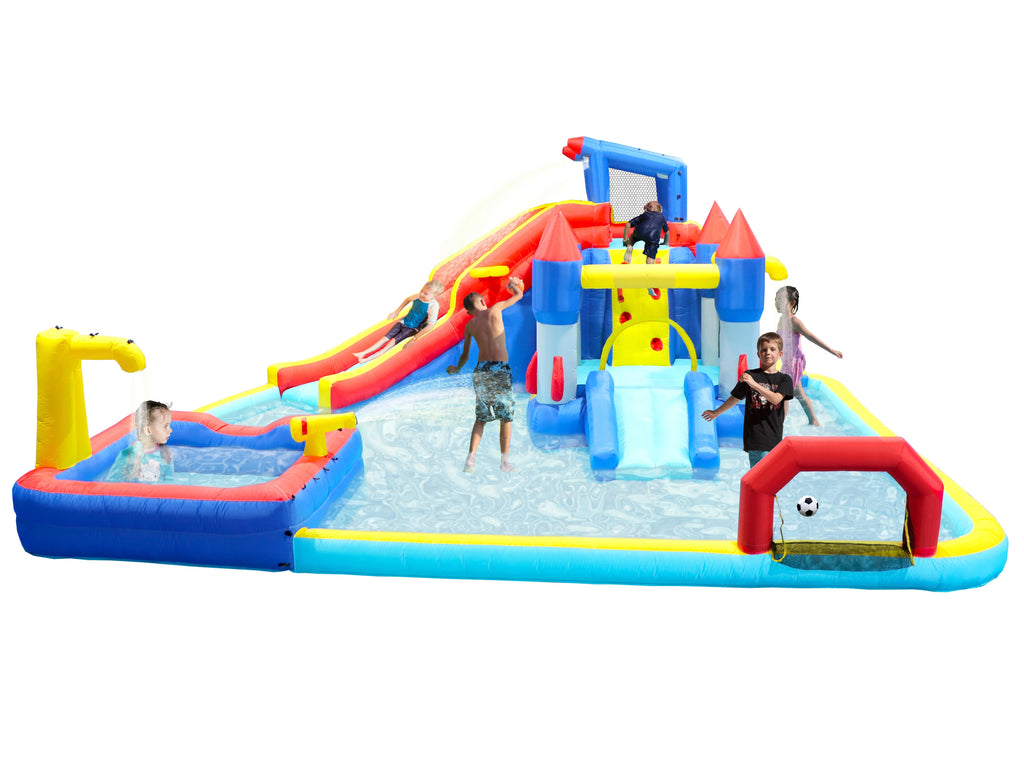 7-in-1 Inflatable Water Park with Splash Pool F1966