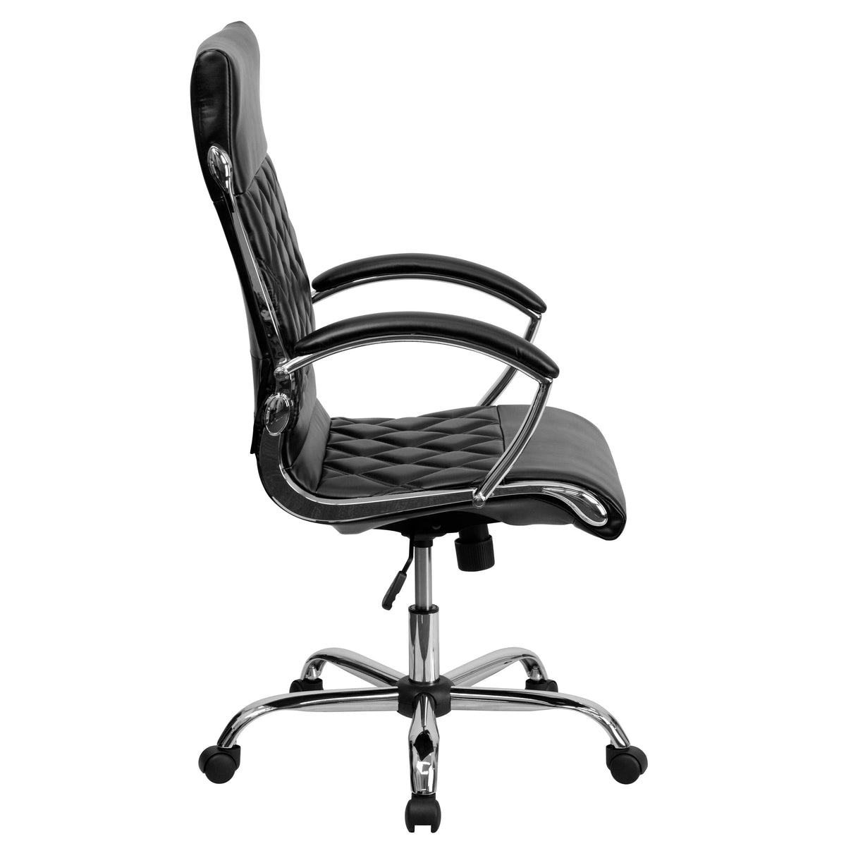 Black Leather Adjustable Swivel Office Chair T10990